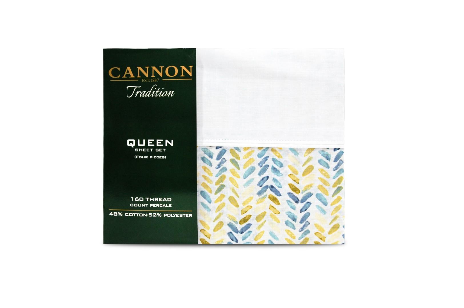 Juego de Sábanas Cannon® Tradition (160 Hilos) | Pinceladas Amarillas