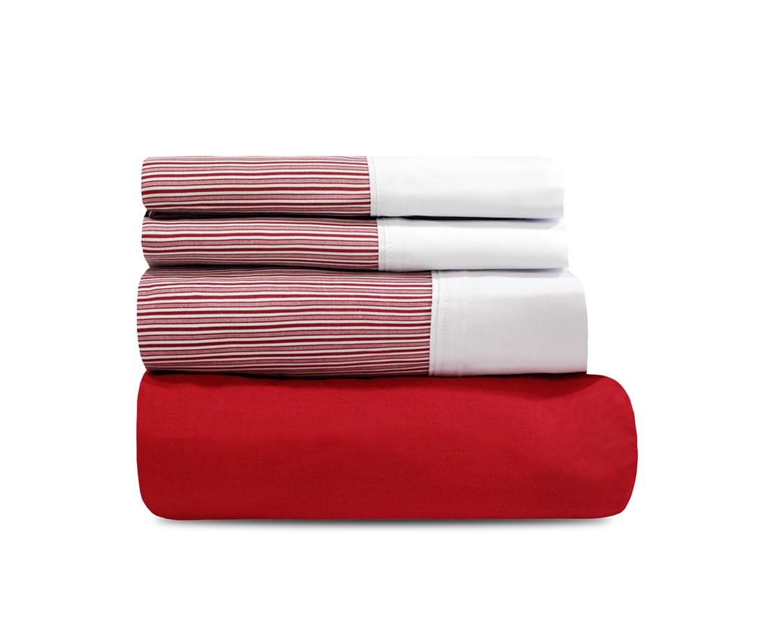 Juego de Sábanas Cannon® Fieldcrest (144 Hilos) | Rojo