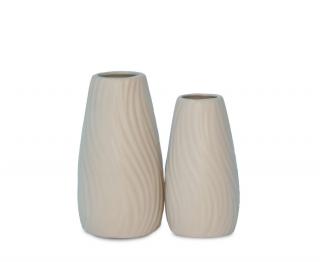 Set x 2 de Floreros LIVORNO® | Cerámica color Cemento
