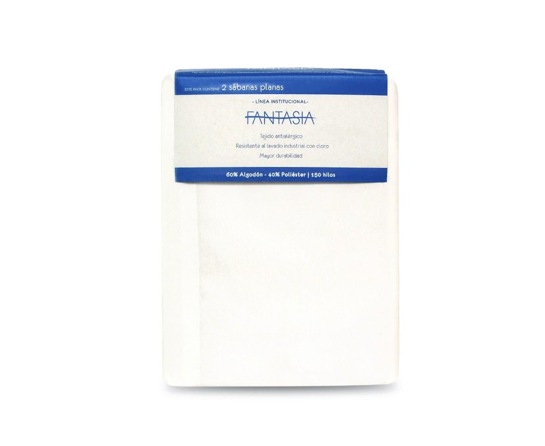 Sábanas Planas FANTASÍA® Línea Institucional | Pack x 2