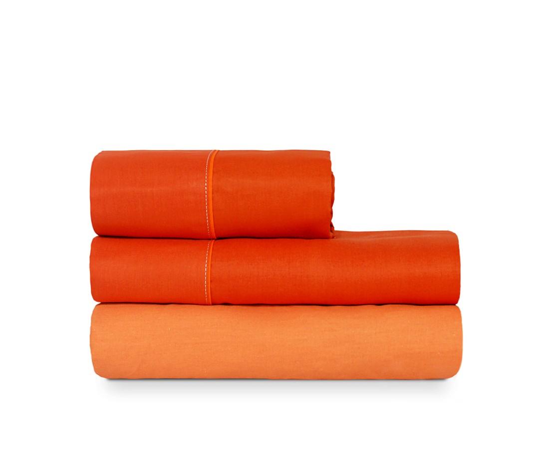 Juego de Sábanas Palette® Look (144 Hilos) | 1½ Naranja