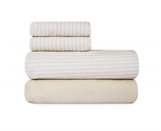 Juego de Sábanas Palette® Lines (180 Hilos) | Beige