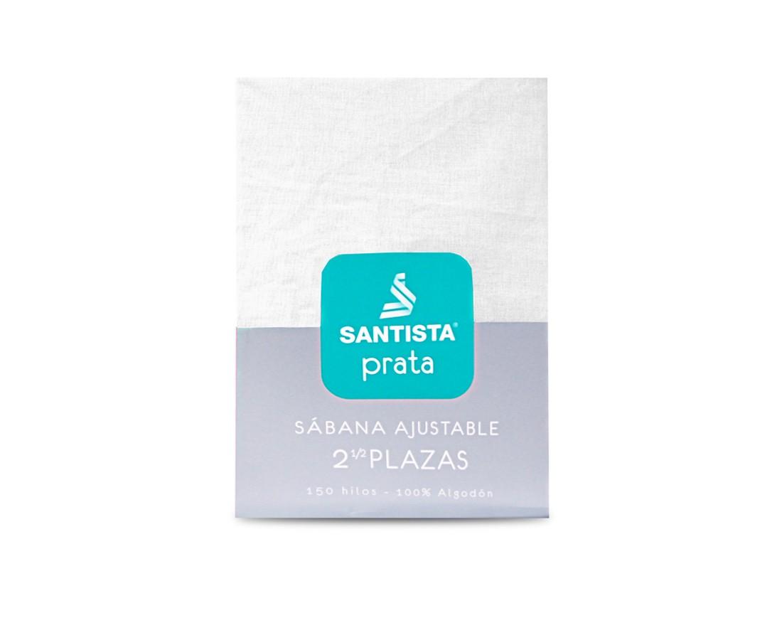 Sábana Ajustable Santista® Línea Prata (150 Hilos) |Blanca