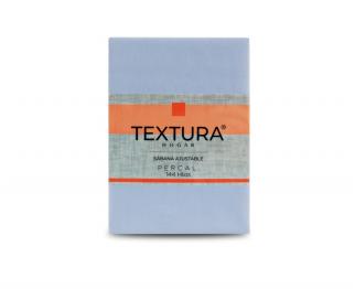 Sábana Ajustable Textura® Línea Hogar (144 Hilos) | Celeste