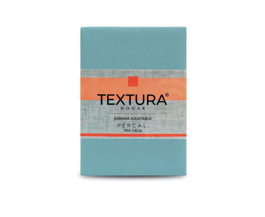 Sábana Ajustable Textura® Línea Hogar (144 Hilos) | Turquesa