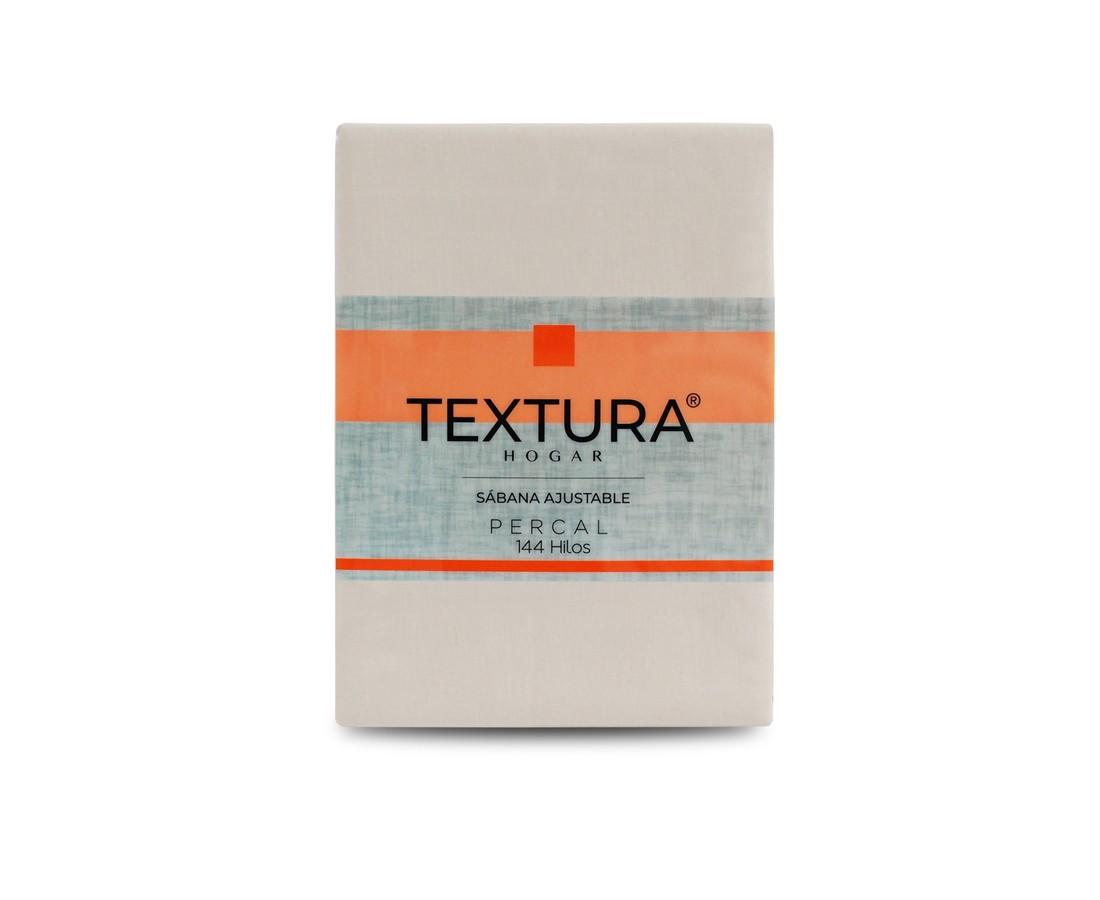 Sábana Ajustable Textura® Línea Hogar (144 Hilos) | Crudo