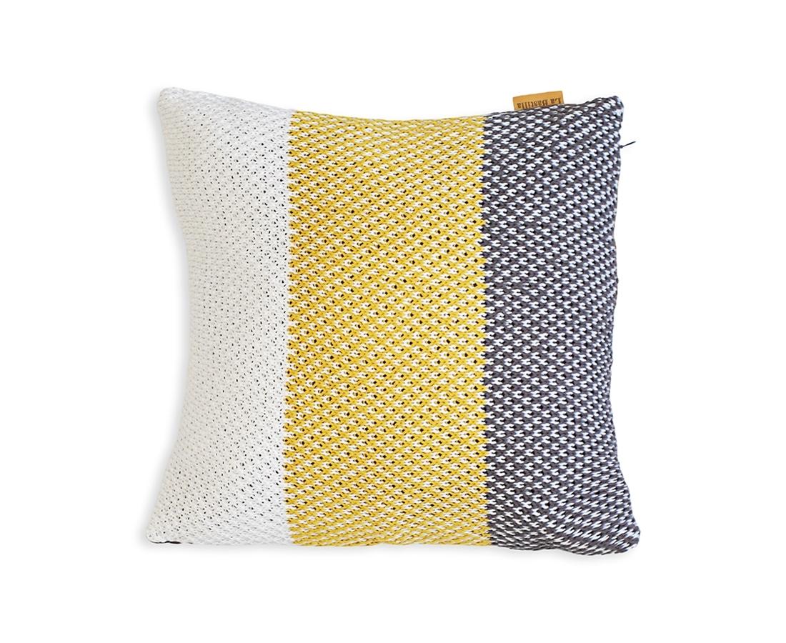 Almohadón Tejido LA BASTILLA® | Modelo Edimburgo Amarillo