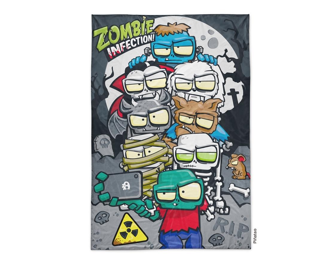 Frazada Flannel Piñata® | Modelo Zombie Infection