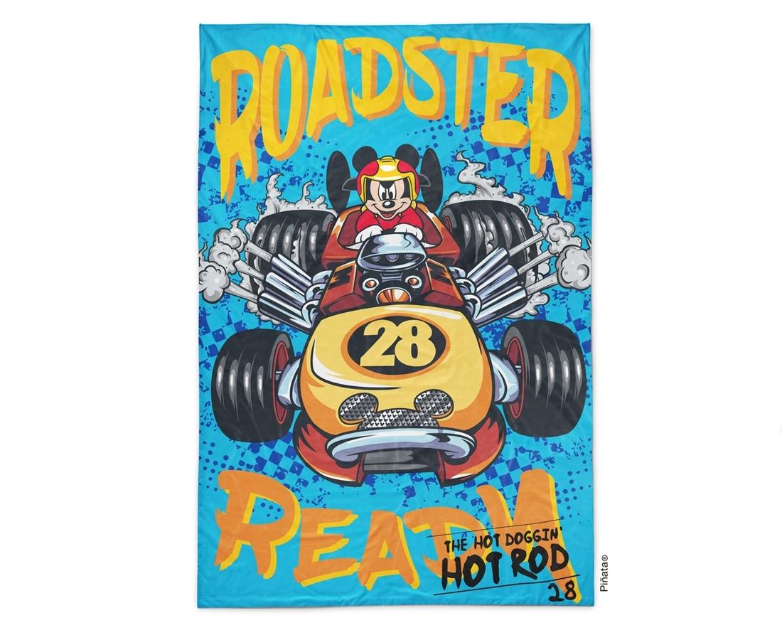 Frazada Flannel Piñata® | Modelo Mickey Roadster Ready